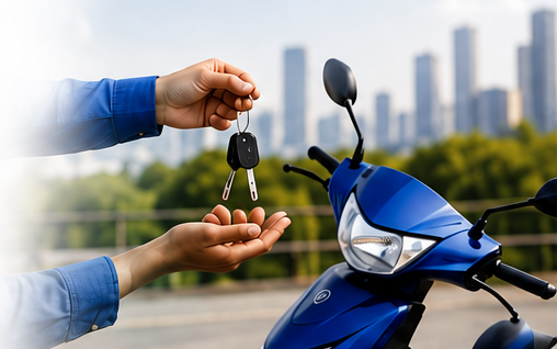 Handing over the keys to a free electric vehicle