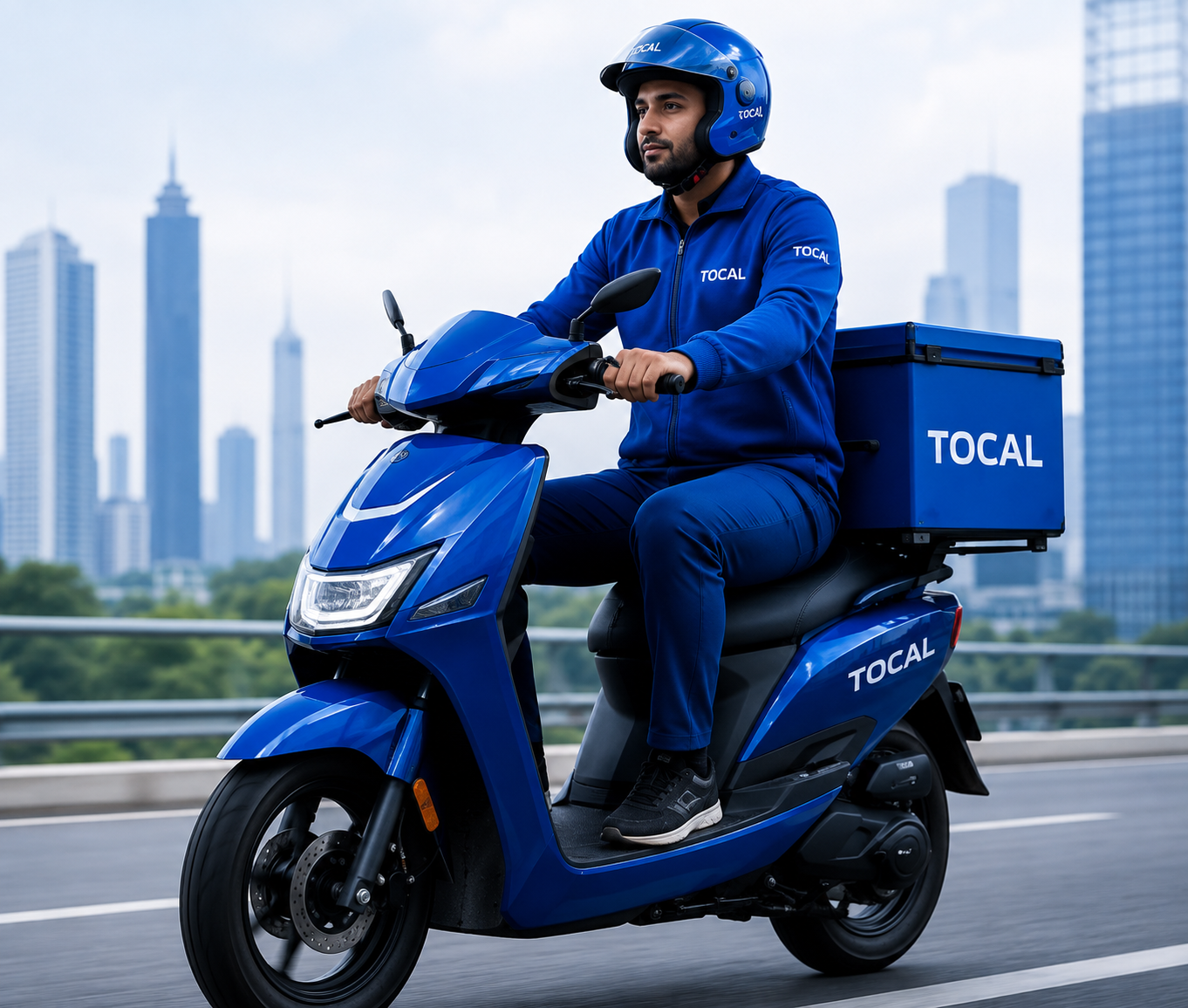 TOCAL branded delivery scooter
